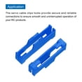 thumbnail image 4 of 30 Pcs Servo Cable Clips Lock, ABS Servo Extension Cable Buckle Fixing Holder for RC Plane Boat DIY Model Blue, 4 of 4