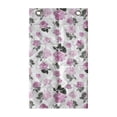 thumbnail image 1 of Peony Hanging Pocket Organizer, Repeating Romantic Pinkish Flowers on Plain Background, Printed Polyester Storage Bag with Pockets, 21" x 31", Pale Pink Charcoal Grey, 1 of 2