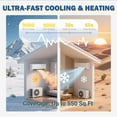 thumbnail image 2 of Garvee 9000 BTU Mini Split Air Conditioners with Heat Pump, Wall Mount Split AC Unit with Installation Kits for Cools up to 550 Sq.ft, 19 SEER2, 230V, White, 2 of 5