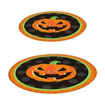 10pcs Halloween Themed Disposable Spooky Pumpkin Paper Tableware 7-Inch Pumpkin Plates, Ideal for Festive Gatherings and Trick-or-Treat Events