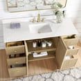 thumbnail image 6 of Oza 60" Single Bath Vanity in Aged Natural Oak with Fish Maw White Quartz Stone, 6 of 15