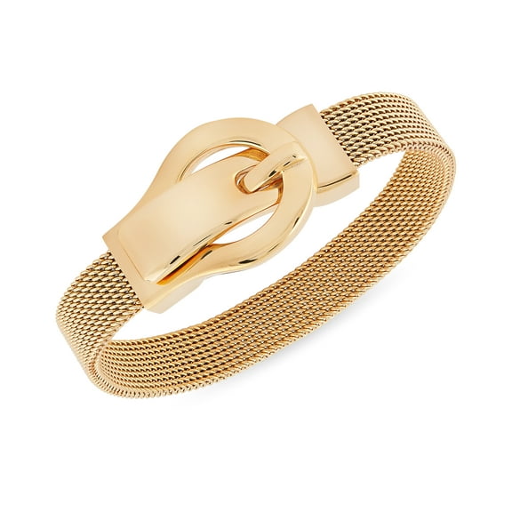 Italian Belt Buckle Bracelet In 18K Gold Plated Stainless Steel