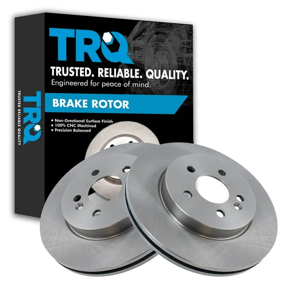 TRQ Front Brake Rotors Set Vented Fits Select 1998-2003 Mercedes-Benz ML320 2003-2005 ML350 1999 ML430