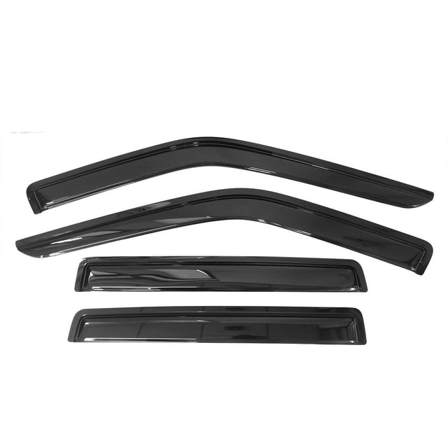 Window Visor Compatible with 1993-1998 Jeep Grand Cherokee, Slim Style Acrylic Smoke Tinted & Semi-Transparent Sun Rain Shade Guard Wind Vent Air Deflector by IKON MOTORSPORTS, 1994 1995 1996 1997