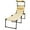Yellow, variant on Outdoor Folding Lounger with 4-Position Reclining, Pillow & Sun Canopy for Relaxing Patio, Deck, Comfortable Sun Protection Seating, Yellow