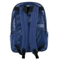 thumbnail image 5 of Single Solid Color Reflective Transparent See Through Mesh Stadium Approved Backpack for Travel and Commuting in Navy Blue, 5 of 5