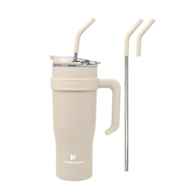 Vaso HYDRAFLOW Capri de 1,2 L con pajita, asa, aislante