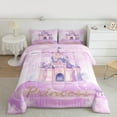thumbnail image 2 of Feelyou Dreamy Castle Purple Bedding Comforter Set, Magic Princess Fairy Twin Comforter Sets, Teens Kids Girls Women Reversible Bedding Set, Microfiber Bedroom Decor, 2 Pieces, 2 of 8