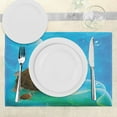 thumbnail image 3 of Ambesonne Ocean Place Mats Set of 4, Swimming Turtle Family, Standard Size, Green Blue Brown, 3 of 6