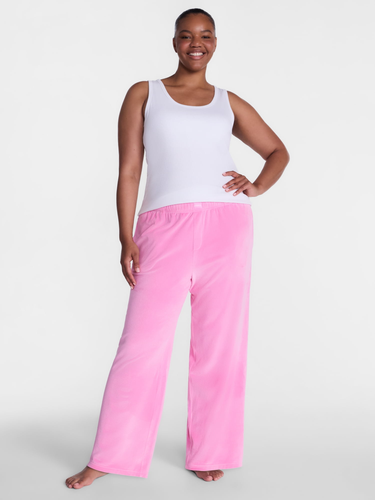 Joyspun Women's Velour Sleep Pants, Sizes XS-3X