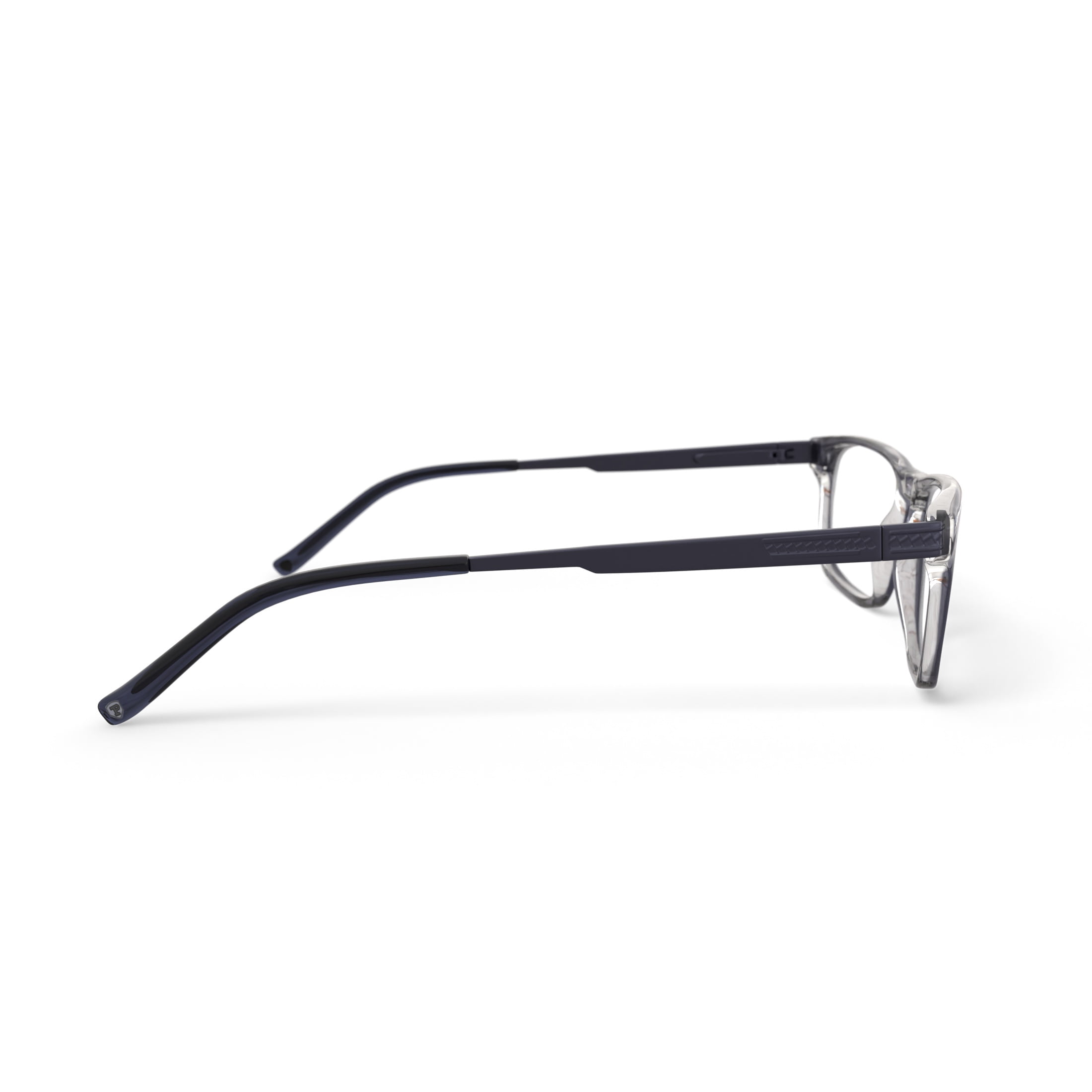 Phat Farm Men's HV720 Rectangular Prescription Eyeglasses with Case, Grey Crystal