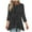 Black, variant on Womens Tunic Top 3/4 Long Sleeve Tunics for Women Plus Size Round Neck Longline Tops for Leggings Ladies Swing T Shirt Casual Loose Stretch Comfortable Blouses Shirts Black S