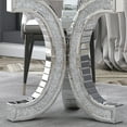 thumbnail image 6 of SHYFOY Modern Glass Rhinestone C-Shape Base Dinner Table, Multicolor, 6 of 8