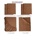 thumbnail image 3 of 6 Piece Bed Sheet Set 1800 Series Microfiber Comfort Deep Pocket Hotel Bed Sheet, 3 of 16