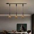 thumbnail image 7 of Kiven H-Type Track Lighting, 1-Light Modern Halo Track Pendant Light with Glass Shade & E12 Socket, Adjustable Length, 7 of 7