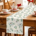 thumbnail image 5 of Daisy Table Runner 72 Inches Long Farmhouse Dress Scarves, Spring Floral Eucalyptus Leaves Botanical Beige Dining Tablerunner for Coffee Table/Kitchen Island/Party Décor, 13" x 72", 5 of 8
