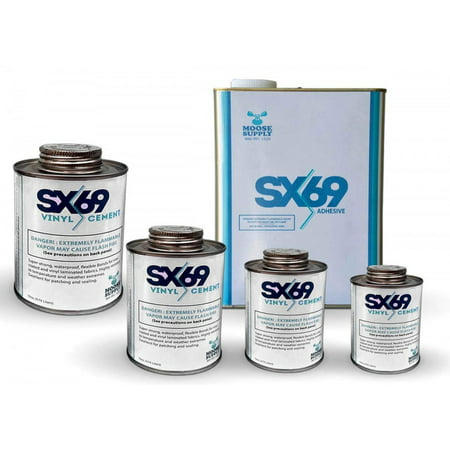 SX-69 Vinyl Cement Glue Waterproof Fast Dry Flexible Adhesive (8 (Best Waterproof Glue For Vinyl)