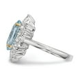 thumbnail image 3 of Auriga 925 Sterling Silver and 14K Gold Sky Blue and White Topaz Engagement Ring Size 6 for Women, 3 of 6