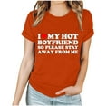 thumbnail image 1 of TIMIFIS T-Shirts à Manches Courtes pour Femmes, Mode Décontractée, Col Rond, Imprimé Cœur d'Amour, T-Shirt d'Été Ample, 1 of 3