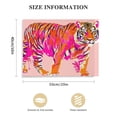 thumbnail image 3 of Acheng Funky Pink Orange Tiger Canvas Wall Art Trendy Preppy Animal Poster Girls Bedroom Cute College Dorm Apartment Wall Print Painting Hot Pink Girly Decor Bedroom Gallery Office  20x16in, 3 of 6