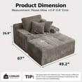 thumbnail image 2 of Liaroo 67" Chaise Lounge Chair Indoor, Oversized Boneless Sofa Bed, Deep Seat Sleeper Couch Reading Chairs, Cloud Sofas Couches with Cup Holder & Side Pocket for Living Room, No Assembly Required, 2 of 11
