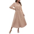 thumbnail image 1 of Vestido PRETTYGARDEN Boho Floral Cuello en V Manga Larga XL, 1 of 5