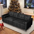 thumbnail image 4 of YODOLLA 84.2” Modern Sofas and Couches with 2 Bolster Pillows Mid Century Modern Sofa for The Living Room-Black, 4 of 8