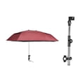 thumbnail image 1 of LOVIVER Parapluie de Chaise avec Pince Parapluie Réglable Protection Solaire Portable Rouge Double Couche, 1 of 8