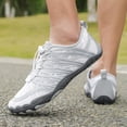 thumbnail image 4 of Rokment Women's Men's Water Shoes Beach Swim Barefoot Shoes Quick-Dry Breathable Athletic Wide Toe Hiking Pool Sneakers for Surf Yoga Exercise Aerobics White Size 10.5, 4 of 6