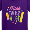 thumbnail image 4 of Inktastic Back to School Miss Talks a Lot Youth T-Shirt, 4 of 5