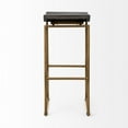 thumbnail image 4 of Mercana Givens 30.25" Seat Height Brown Wood Seat Gold Metal Base Stool, 4 of 7
