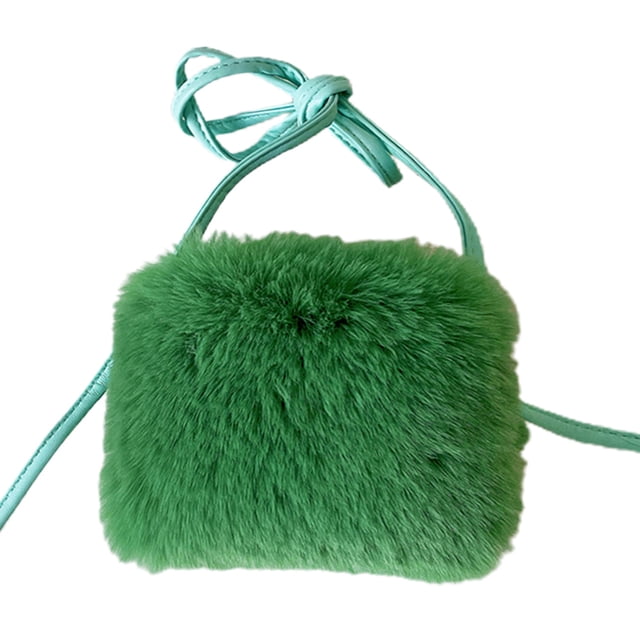 Bolso bandolera mullido para niñas y niños, bolso de peluche