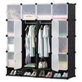 thumbnail image 1 of Organizador Armario Plastico Ropa 16 Cubos Negro Practiksa, 1 of 4