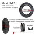 thumbnail image 5 of FL 1Pcs Solid Tires 10x2.5 Electric Scooter Wheels Replacement Tire Front or Rear Honeycomb Tires Solid Hole Shock Absorber, 5 of 7