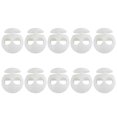 thumbnail image 7 of Uxcell Spring Locks Cord End Fastener Hole Toggle Stopper Plastic White 10pcs, 7 of 7