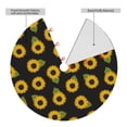 thumbnail image 6 of Cauagu 30" Christmas Tree Skirt Sunflowers Pattern Christmas Tree Decorations Tree Mat for Xmas Decorations Occasion Holiday Home Decor -30", 6 of 7