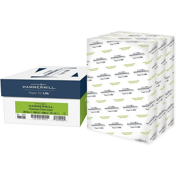 Hammermill Color Copy Premium Paper, 28 lb., 13" x 19", 1,500 Sheets, 3 Reams