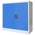 thumbnail image 6 of vidaXL Filing Cabinet Office Storage Cabinet for Bedroom Metal Gray and Blue, 6 of 17