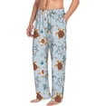 thumbnail image 6 of Salouo Sea Turtle Print Pajama Pants for Men, Lounge Pants Elastic Waistband Casual Men's sleepwear Loungewear Sleep Pajama Pant -Medium, 6 of 7