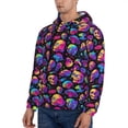 thumbnail image 3 of Sikiie Skull rainbow star mushroom Men's Hoodie, Essentials Hoodie, Sweatshirt, Pullover Hooded Sweatshirt for Men-X-Large, 3 of 7