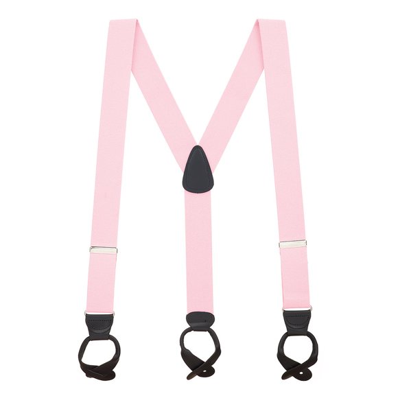 Suspender Store Solid Color Suspenders - 1.5-Inch Wide Elastic - Y-Back - Button - Many Colors & 4 Sizes Including Big & Tall