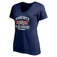 thumbnail image 2 of Women's Navy Minnesota Golden Gophers City Pride V-Neck T-Shirt, 2 of 3