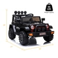 thumbnail image 7 of 12V Electric Ride On Car with Remote Control, DIY Stickers, MP3, LED Lights, Full Function Doors, Four Wheels Suspension, 2 Motors, Black, 7 of 7