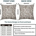 thumbnail image 4 of Floral Block Print Pillow Covers 18x18 Set of 2 Vintage Flower Brown Grey Decorative Throw Pillows Outdoor Rustic Farmhouse Pillowcases Cushion Case Decor for Home Sofa Couch Bed, 4 of 7