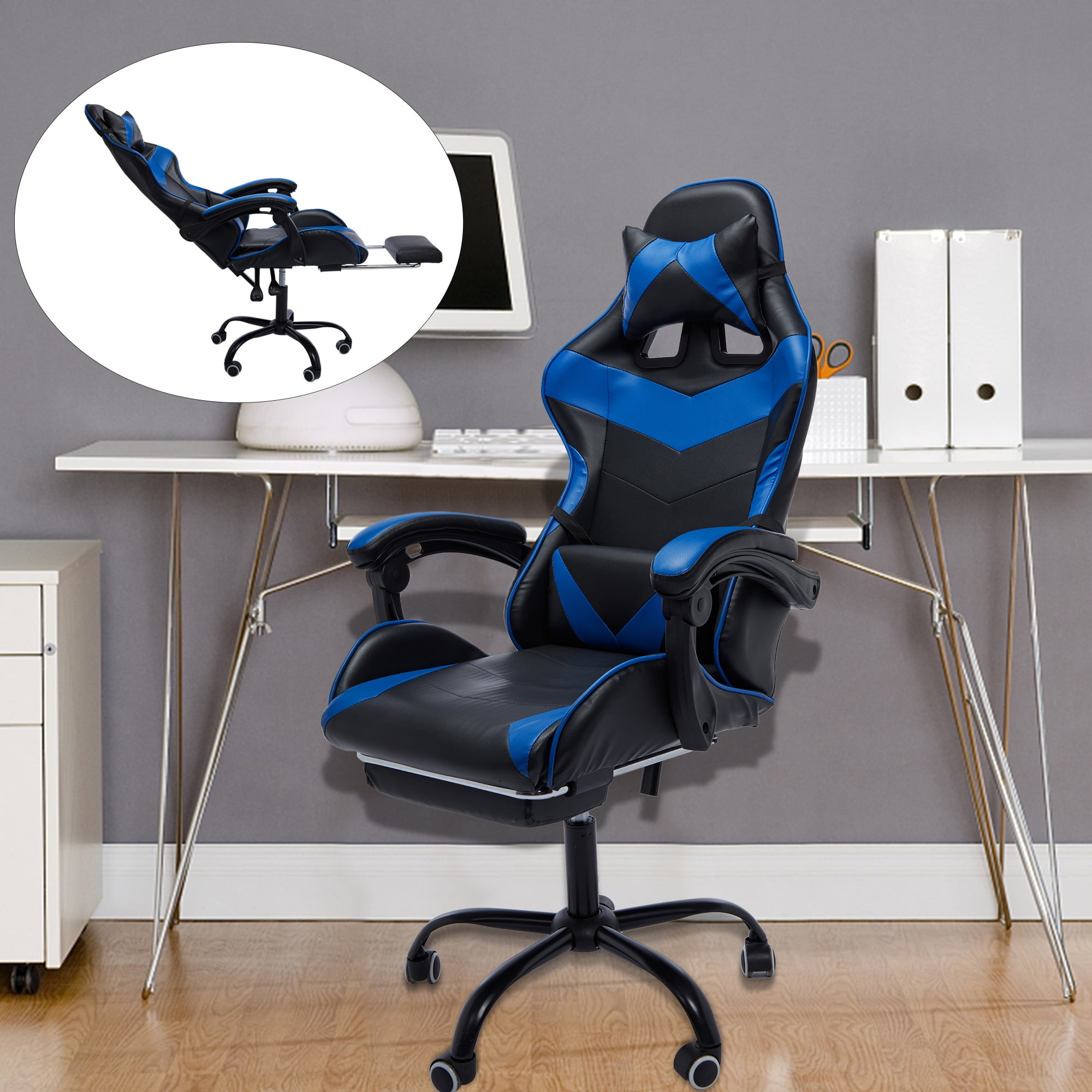 YouLoveIt Office Gaming Chair Leather Swivel Gaming Chair Computer