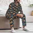 thumbnail image 7 of Honeii Owls In Cartoon Style Pattern Mens Pajamas Set,2pcs Men's Lounge Long Sleeve Sleep Shirt and Pajama Bottoms Sleepwear Set,Mens Pjs Sets-Large, 7 of 7
