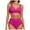 Bathing Suits for Women Hot Pink, variant on ylioge Bikini Sets for Women Two Piece High Waisted Bathing Suits Ladies Trendy Solid Side Drawstring Shorts Swimwear Set Summer