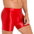thumbnail image 4 of MSemis Men's Swim Trunks Elastic Nylon Underwear High Waist Swim Shorts Swimming Trunk Red L, 4 of 6
