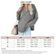 thumbnail image 4 of Blusa Manga Larga Cuello Redondo Botón Jersey Color Puro Cómodo Casual Tops para Mujer, 4 of 4