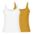 thumbnail image 5 of QUINDOS Summer Womens Tank Tops Athletic 2 Pack Ribbed Camisoles for Women Pack Crew Neck Yoga MultiPack Spaghetti Strap Sleeveless Cami Tops Slim Fitted Solid Color Undershirts, 5 of 6
